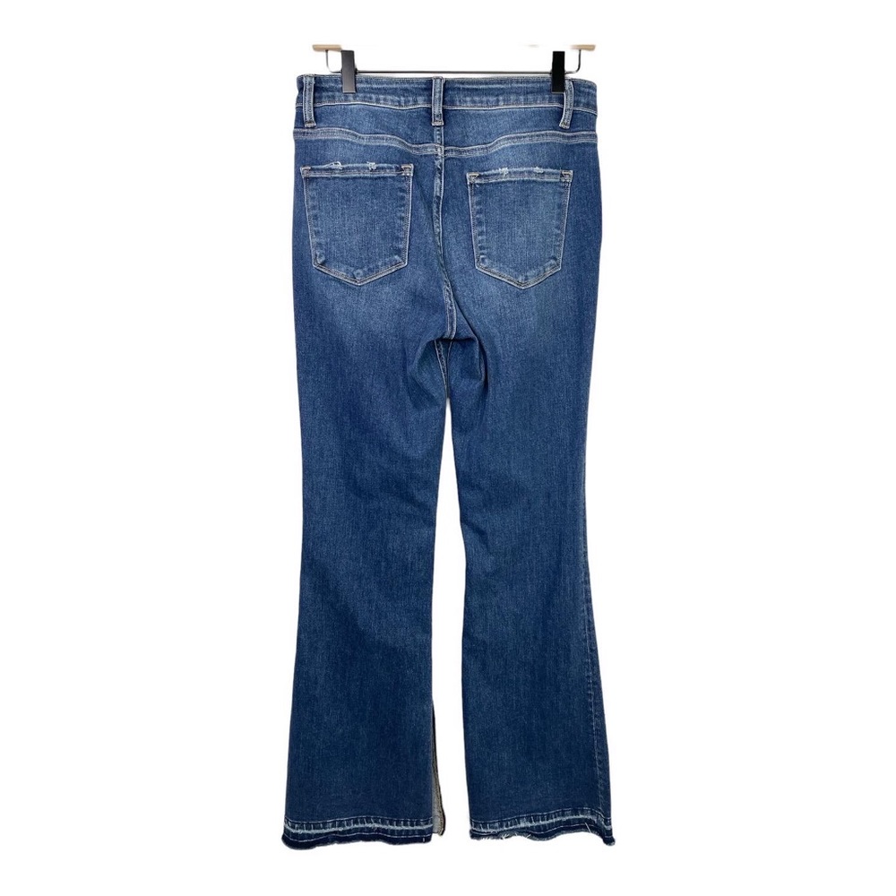 Flying Monkey High Rise Side Slit Released Hem Flare Jeans Deep Love Size 29 - Picture 4 of 13